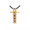 Colgante Cruz Kataluya Acero Dorado Circones 2 Colores