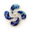 Lauburu Broche de 45mm Azul