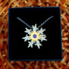 2 en 1 Broche Colgante Eguzkilore Circón Violet - Imagen 2