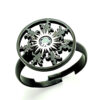 Anillo Eguzkilore 7 Hojas Beltza
