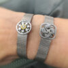 Pulsera Milanesa con Abalorios Lauburu Eguzkilore - Imagen 3