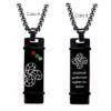 Placa Lauburu Reversible Ikurriña Acero Negro