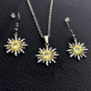 Set Eguzkilore Laztanak con Circón y Pendientes de colgar - Imagen 6