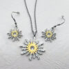 Set Eguzkilore Laztanak con Circón y Pendientes de colgar - Imagen 4