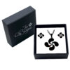 Set Lauburu 3 Piedras Ikurriña Negro 25 y 10mm - Imagen 2