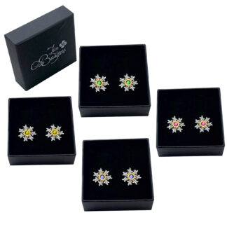 Pendientes Eguzkilore 12mm con Circón de colores