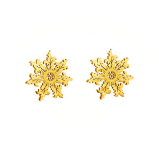 Pendientes Eguzkilore 12mm acero dorado