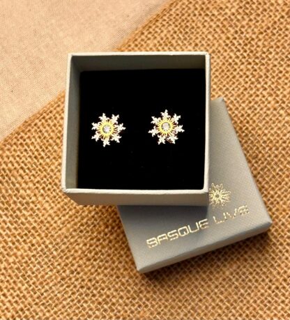 Pendientes Eguzkilore 12mm con Circón de colores - Imagen 2