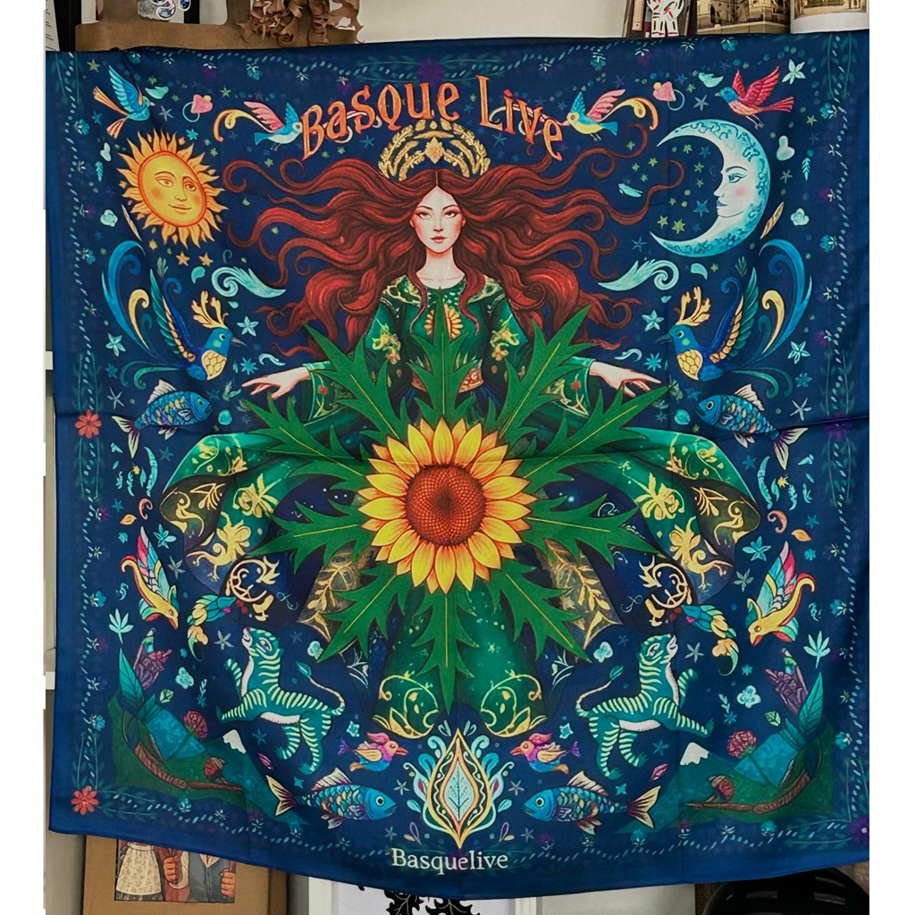 Foulard Diosa Mari 70cm Basque Live - Ilun - Imagen 2
