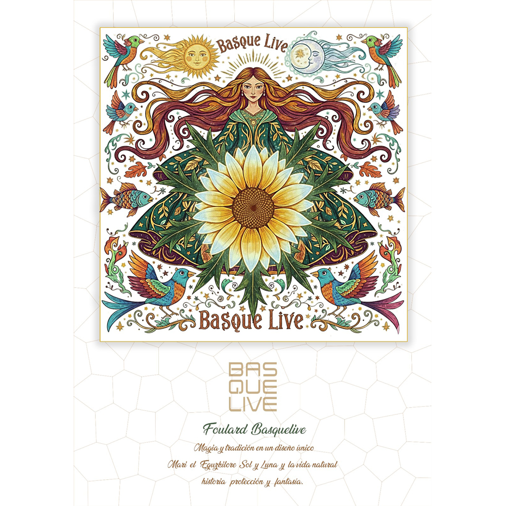 Foulard Diosa Mari 60cm Basque Live - Eguna - Imagen 2