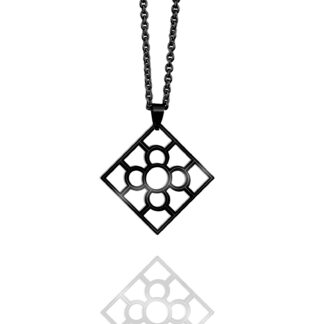 Colgante Baldosa Solo Acero Negro