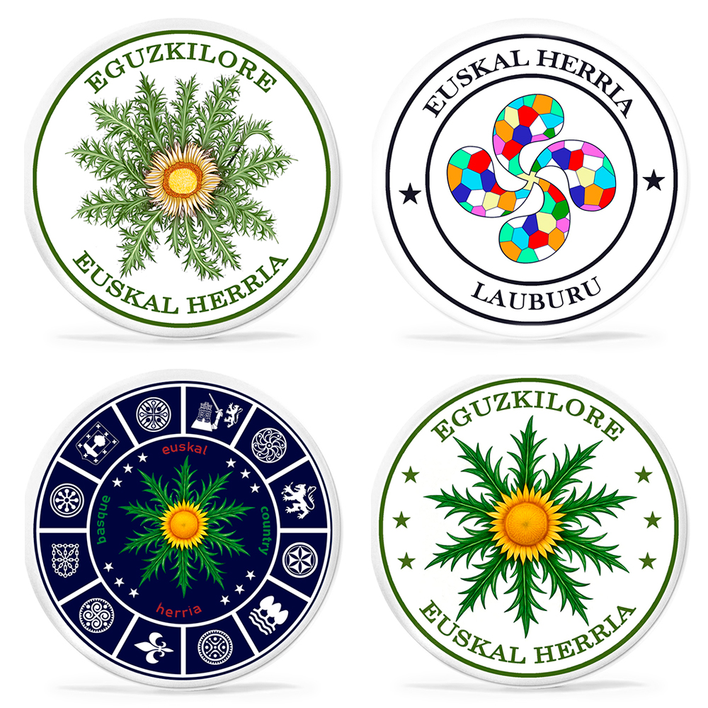 Lote Imanes Eguzkilore Lauburu Euskal Herria