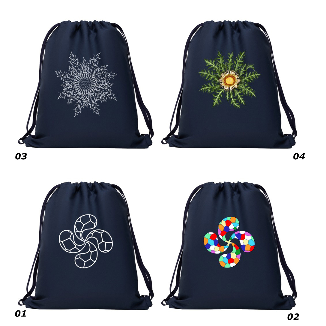 Mochilas de lona Eguzkilore o Lauburu - Imagen 2