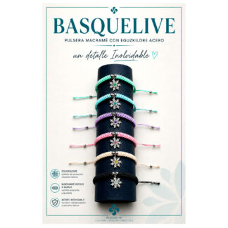 Pulsera Eguzkilore 17mm Macramé Colores